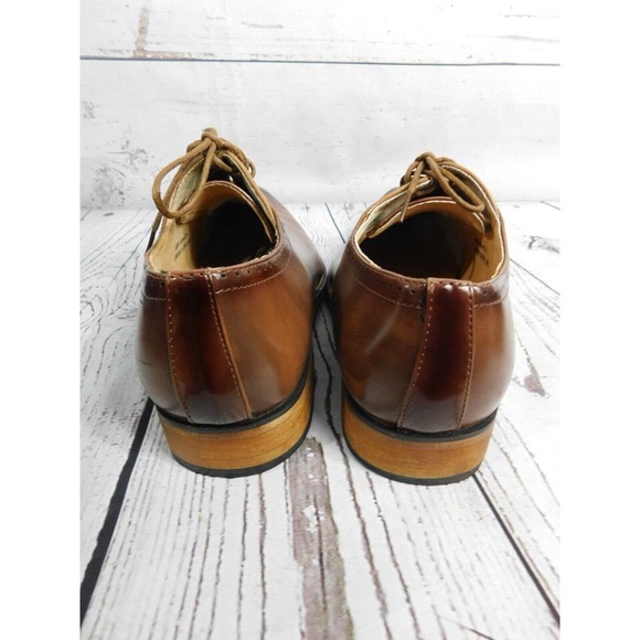Amali ALPINE 028 PLAIN TOE OXFORDS Size 8 Lace Up Brown Dress Shoes w/ Box VTG main image 4